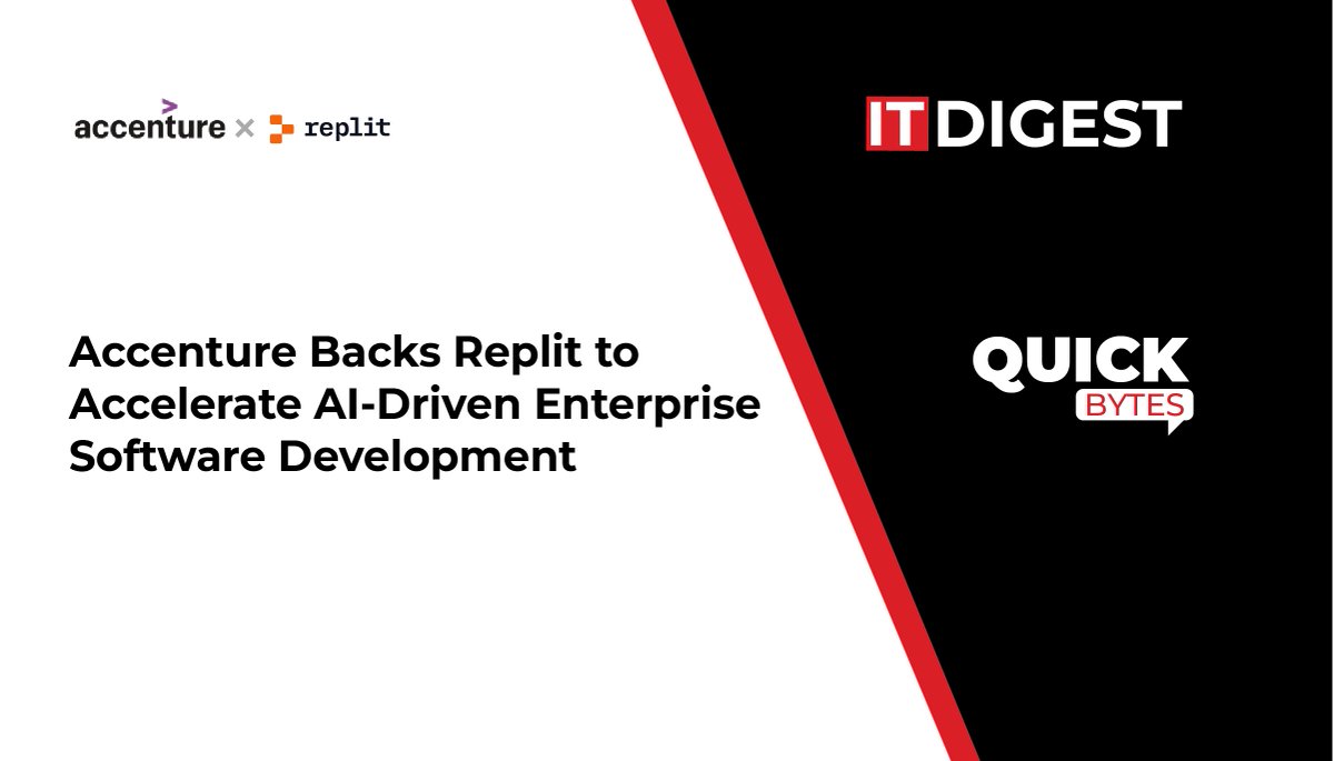 ITDigestmag's tweet photo. @Accenture  Backs @Replit  to Accelerate AI-Driven Enterprise Software Development

Read More: https://t.co/tH2PfywPp2

#Accenture #AccentureVentures #enterprisesoftware #EnterpriseSoftwareDevelopment #ITDigest #naturallanguagecoding #news #Replit #VibeCoding https://t.co/koOdLGfEyV