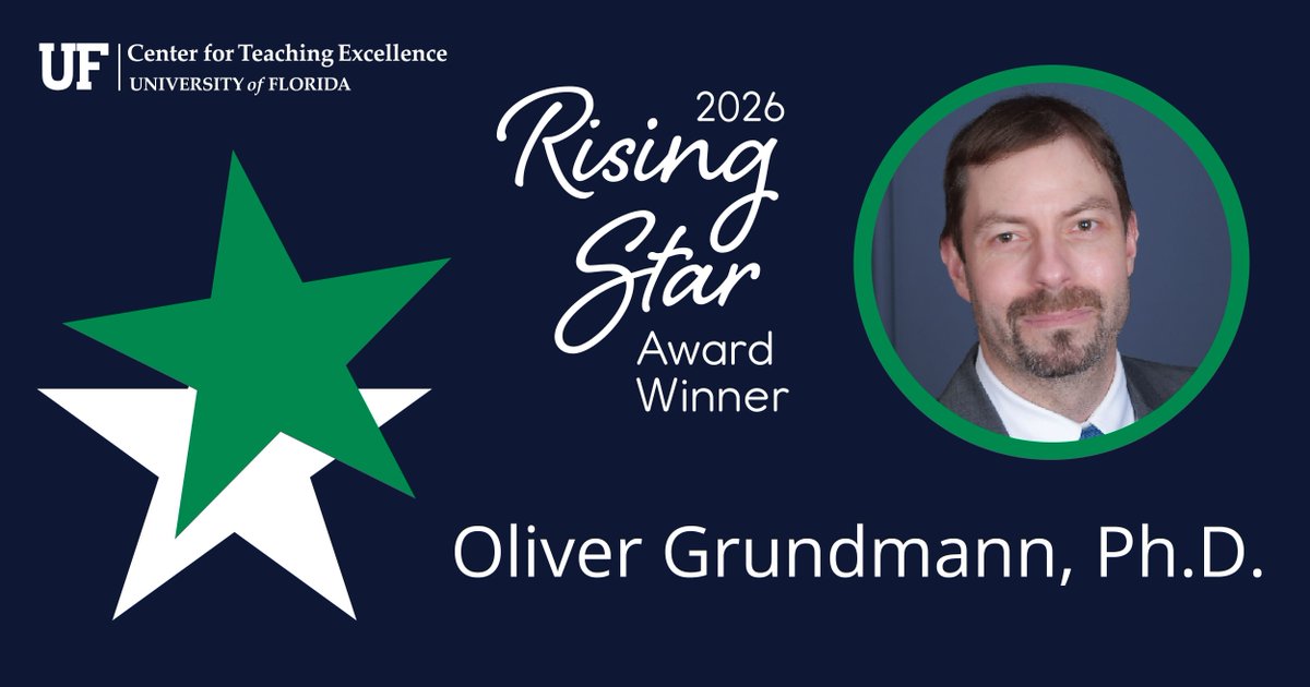 UF_CTE's tweet image. Kudos to Dr. Oliver Grundmann, the Rising Star Award recipient! 🌟 
His dedication to refining instructional practices and supporting student success exemplifies emerging teaching excellence. Well done!
#UF #UFCTE #TeachingExcellence #RisingStar #AwardWinner