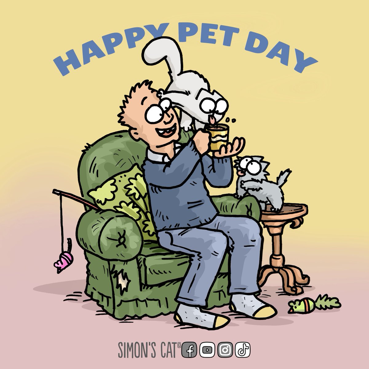 SimonsCat's tweet image. Go on let them sample your food...Happy Pet Day!