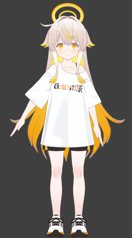 comutya_1's tweet photo. VRChat用のアバター制作中です～！🌼

ちなみに名前は「あきら」、ぐうたら天使の男の子です！✨️

今制作中だけど、完成したらBOOTHで無料配布予定！

色んな人に使って貰えたら嬉しいので、拡散・フォローしてもらえたらめっちゃ嬉しいです🥳

#VRChat #VRC #WIP https://t.co/i236dLlFwb