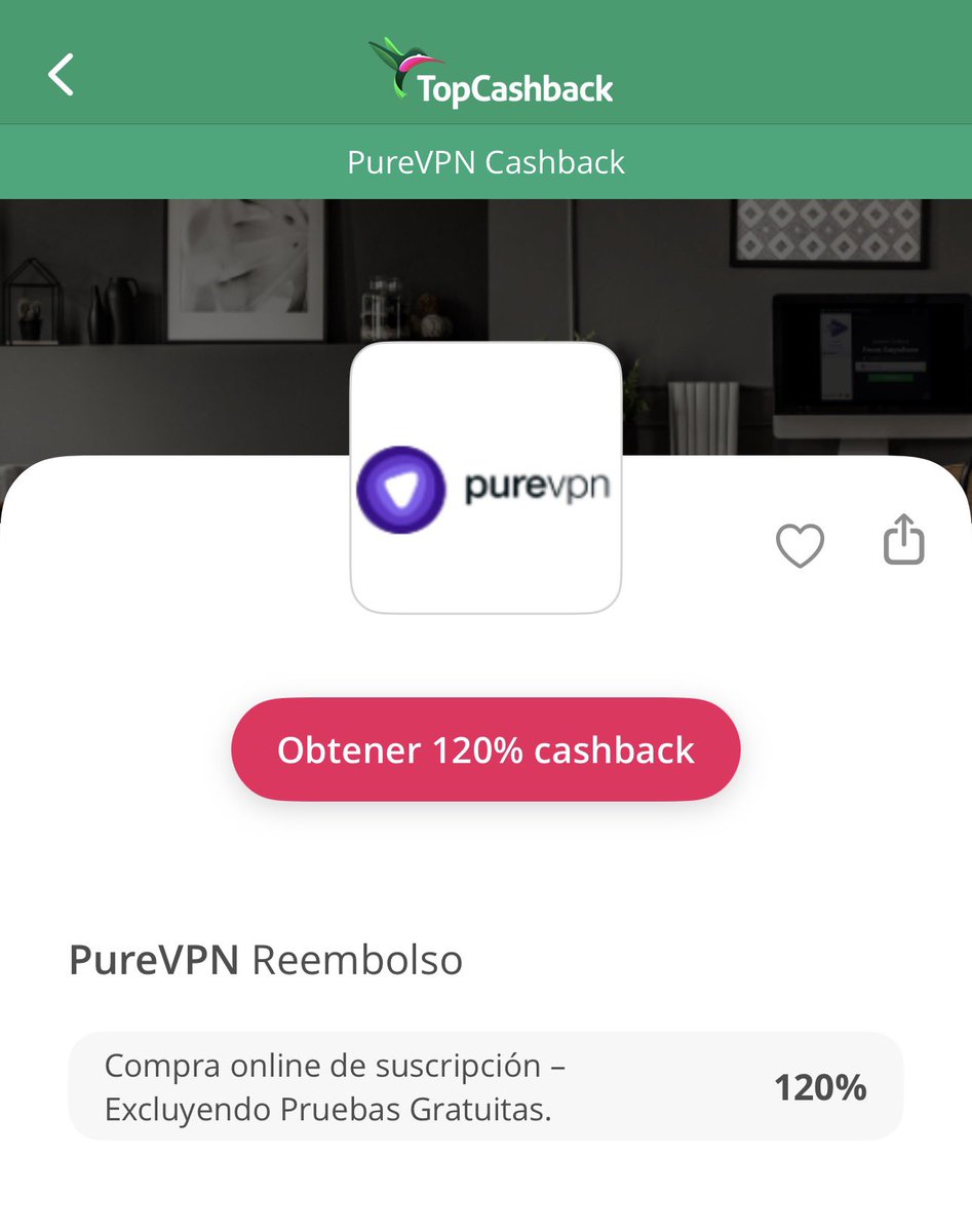 investrainer's tweet image. ¿Te imaginas que vas a una tienda, compras algo de 50€ y al salir te dan 60€? Pues TopCashback acaba de romper la lógica con PureVPN. 🤯✨

Han puesto un 120% de CASHBACK. Repito: te devuelven MÁS de lo que pagas. Básicamente, te pagan por blindar tu conexión a internet.

Te