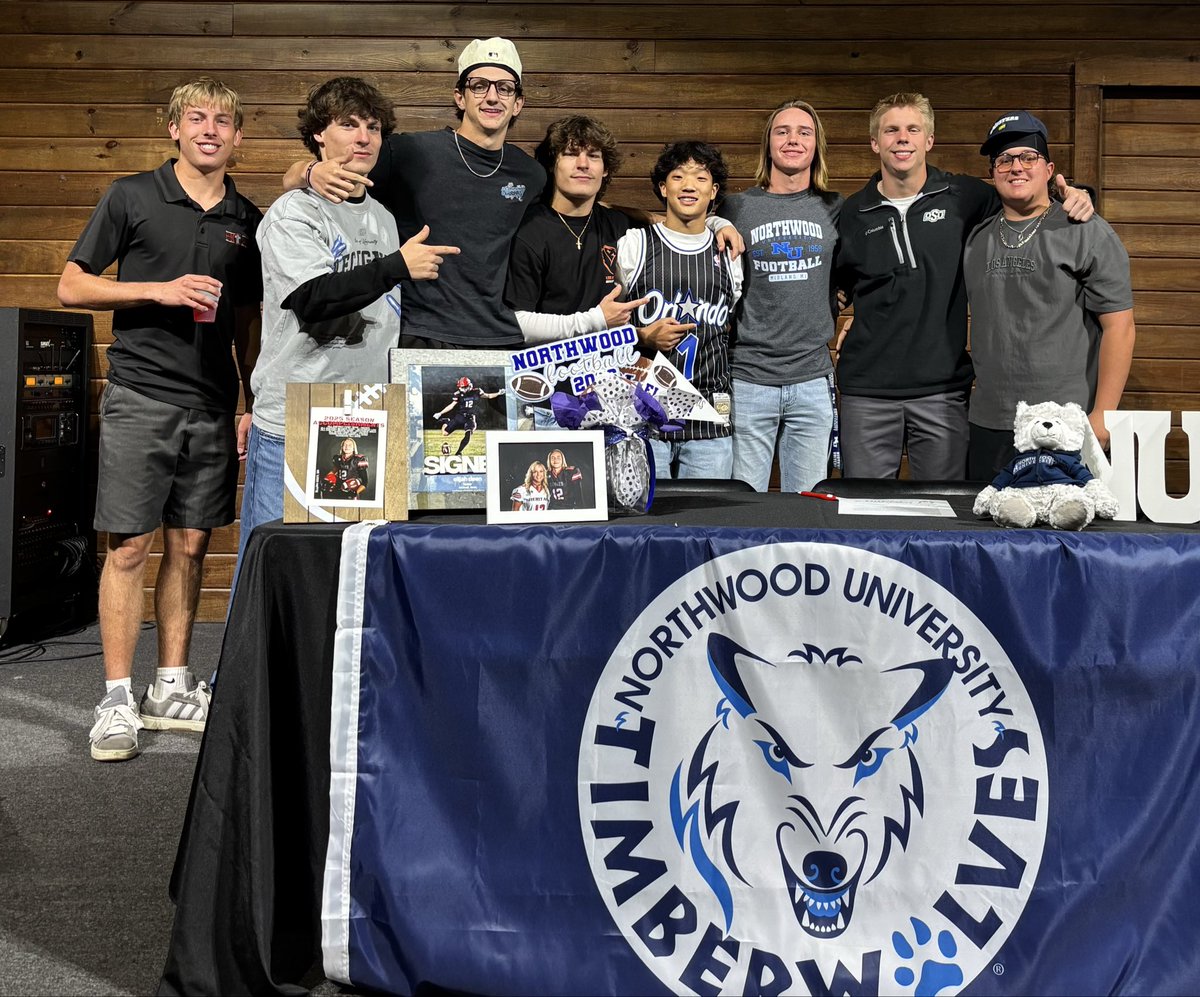 elijahdeen12's tweet photo. Signing Day! Grateful and excited to be a Timberwolf! @Northwoodfball 

@FentressKicking @PKA_TX @The_Coach_Mac @HCAprospects @HCAEagleNation https://t.co/UxIHd9UTg6