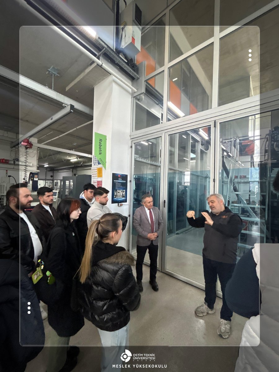 ostimtech_myo's tweet photo. Marka Dersler ile Sektör Deneyimi Yerinde Öğreniliyor.
OSTİM Teknik Üniversitesi Meslek Yüksekokulu Müdürü Dr. Turan Şişman tarafından yürütülen İşyeri Eğitimi – Endüstriyel Robotlar Marka Dersi kapsamında öğrenciler, Prota Üretim Atölyesi’ne teknik bir ziyaret gerçekleştirdi. https://t.co/Z1dFKPHirb