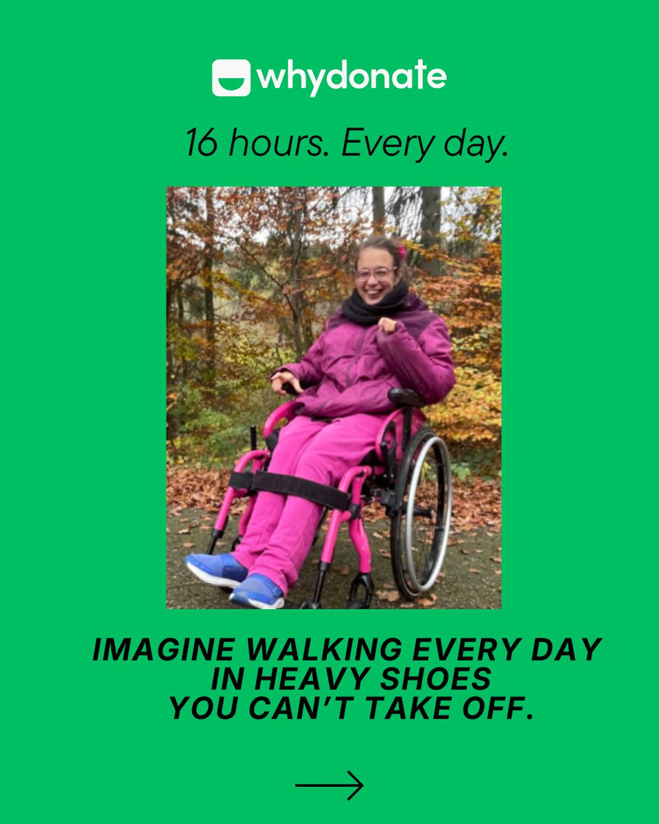 whydonate's tweet image. 16 hours. Every day. In a wheelchair.
Laura needs a new one — lighter, safer, and made for her body. Insurance won’t cover it.
Goal: €2,800
Even €5 helps. Sharing helps more.
Donate via WhyDonate 👇
whydonate.com/fundraising/un…
#WhyDonate #Crowdfunding #DisabilitySupport #DonateNow