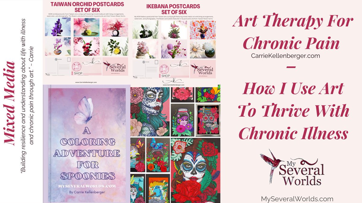globetrotteri's tweet image. #ArtTherapy for #ChronicPain - Explore 10+ forms of art that I use to cope with #ChronicIllness. Art is where I channeled my pain. From collage &amp;amp; paper cutting to jewelry design, writing &amp;amp; more, learn how #art saved me from the chaos of chronic life at
🔗
buff.ly/352t0zv