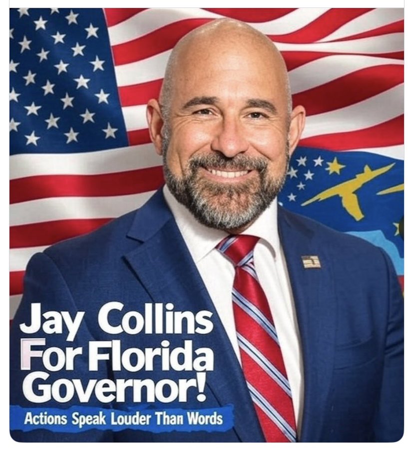 Lisag1960's tweet image. @JayCollinsFL He is DeSantis’ handpicked LT Governor. Governor DeSantis said no to Donald, Renner, and Fishback. In the 30 minute speech, DeSantis gave on a pointing Collins Lieutenant governor, he said that Jay was day one ready to step in to be governor if necessary.