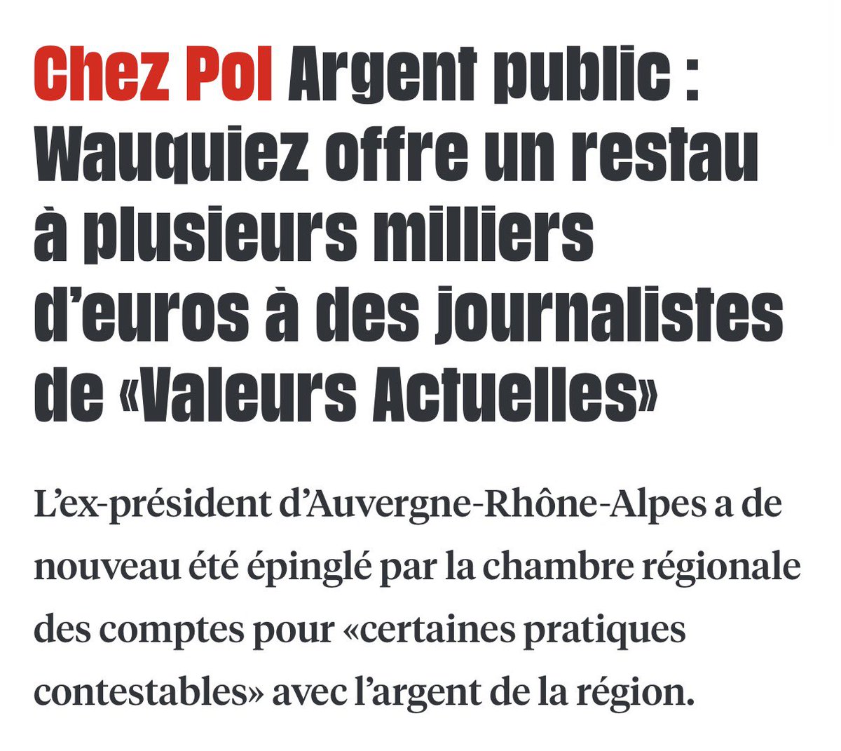 Wauquiez fait manger l’extrême droite avec de l’argent public.