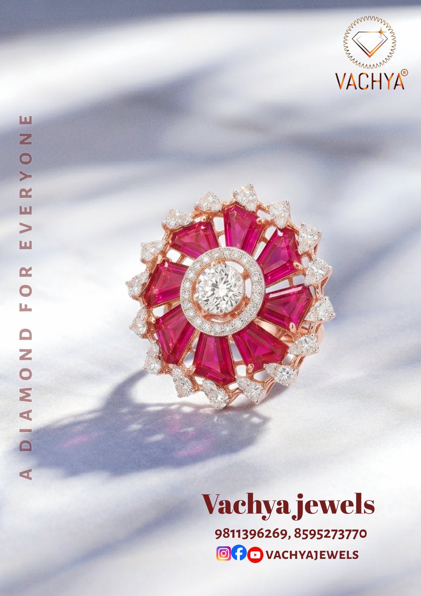 VachyaJ's tweet photo. Your daily dose of brilliance. 📷
Radiating luxury with every turn. Vachya Jewels: Affordable luxury, certified excellence. 📷
📷 Visit us: Karol Bagh, Delhi
📷 Call/WhatsApp: 085952 73770
#VachyaJewels #DiamondRing #RoseGoldJewelry #FineJewelry #JewelryDesign https://t.co/WKrbtU8ftA