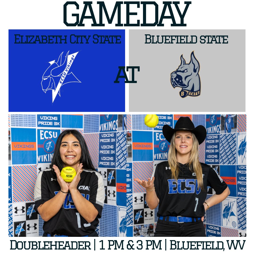 ECSUVikings's tweet photo. GAMEDAY!!!

ECSU Softball heads to Bluefield, WV for a doubleheader against the Big Blue. First pitch set for 1 pm. https://t.co/Q3vLoSKGxF