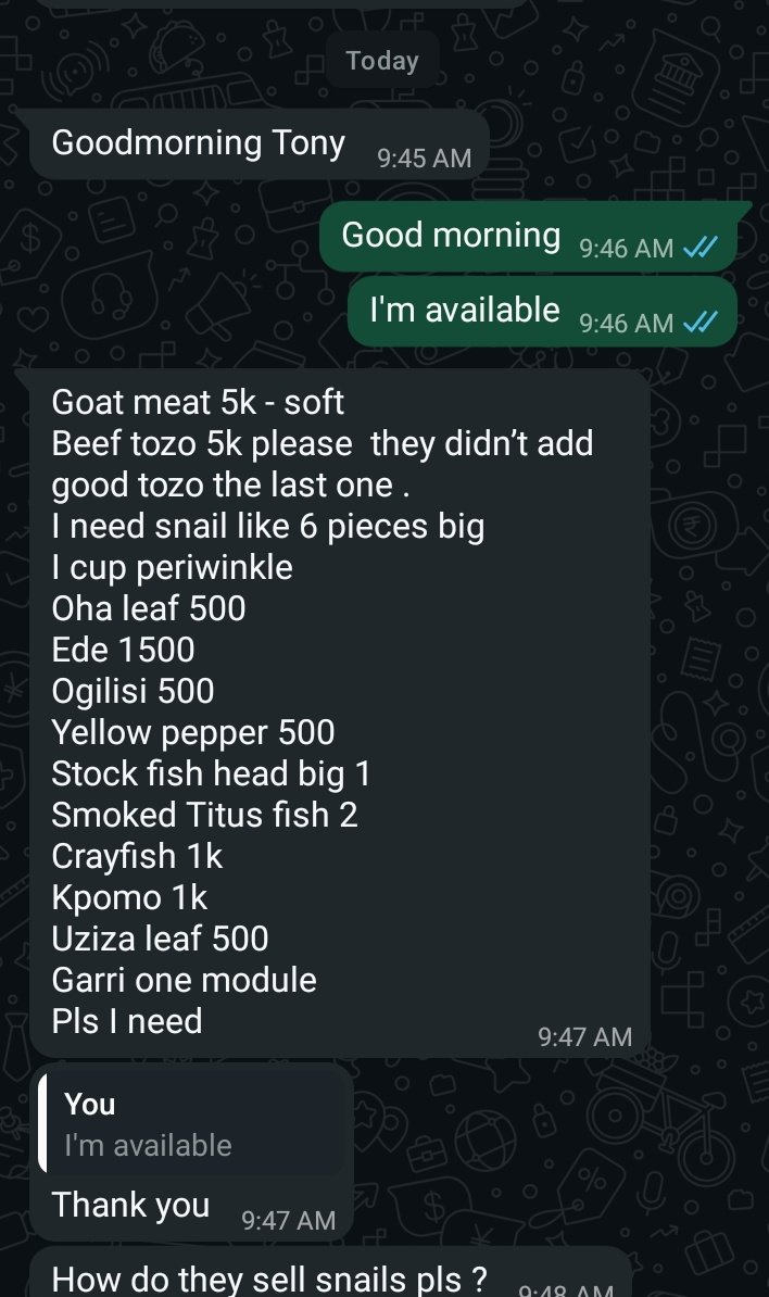 _asogwa's tweet photo. Buy From Tony is your trusted local market errand and delivery service based in Gwarinpa, Abuja.

We are positioned right at the heart of the market with one clear goal
To handle all your market runs seamlessly while you focus on your other important priorities.

Whether you're in Abuja or abroad, we bridge the distance with care. For our international clients, we make it easy to send quality Nigerian foods, household essentials, and other thoughtful items to your loved ones back home  just like you were there yourself.

 We are committed to reliable, fast, and honest service every time.

 Your support helps us grow. Patronize us today and let’s serve you better. Every order brings us closer to acquiring an electric bike for even smoother and faster deliveries.

Thank you for choosing "Buy From Tony" Your reliable market partner. 🚚

 Presently, I have curated QuickSell catalogs https://t.co/1ZnxxCKhjh  showcasing an array of home essentials available in Gwarinpa Market and surrounding areas.
