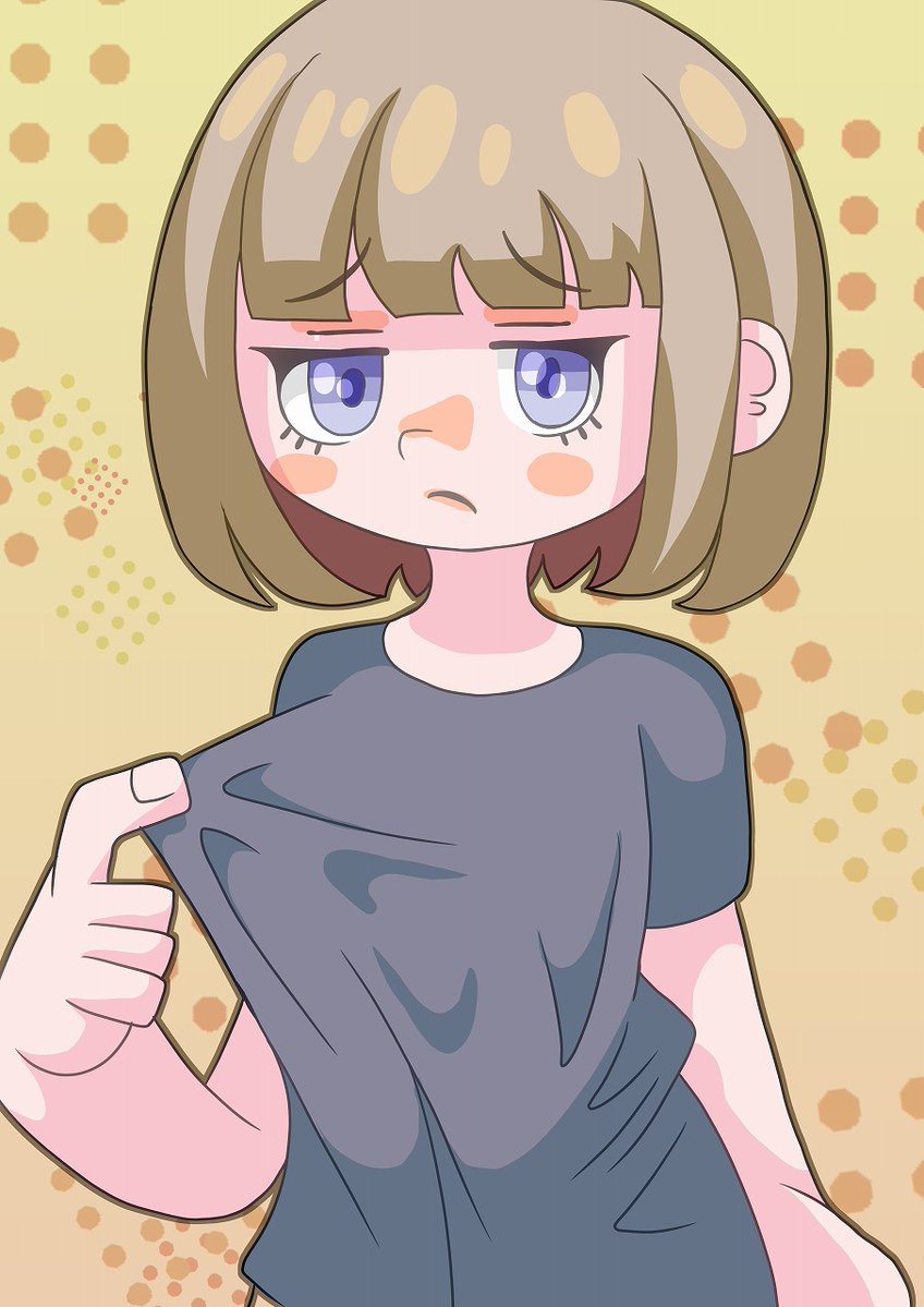 snowmole2419's tweet image. つるぺったん

＃困り顔　＃Tシャツ
#イラスト　＃絵描きさんと繋がりたい