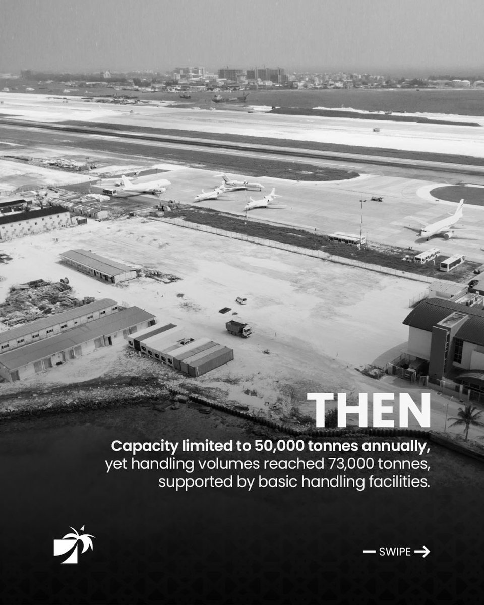 MACLmedia's tweet photo. Then & Now | A transformation that powers a nation

Then, a facility designed for 50,000 tonnes annually, yet handling 73,000 tonnes with limited infrastructure.

Now, a modern cargo terminal designed for 120,000 tonnes, already handling 89,000 tonnes, with plans to reach 300,000 tonnes.

More than growth this is progress in motion.