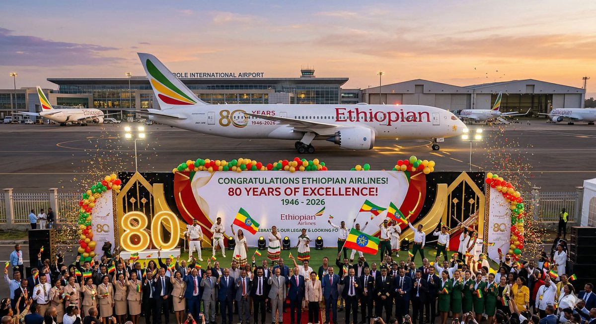 tamene_samuel's tweet photo. Congratulations Ethiopian Airlines!
80 Years of Excellence! https://t.co/ZZlXGbMUbk