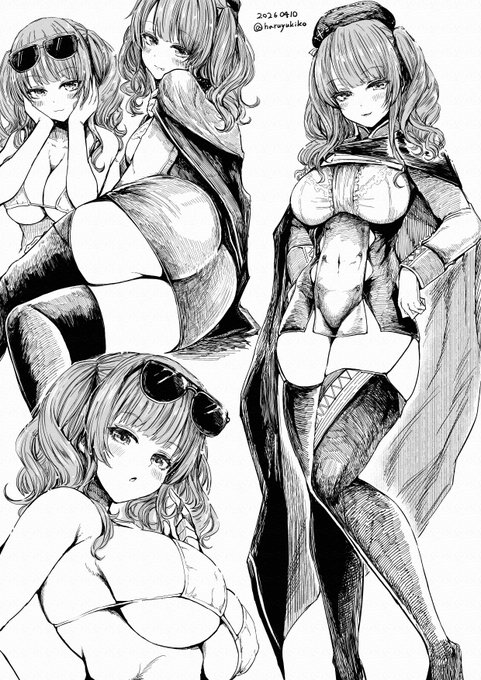 アズールレーンのポーラを描いた 