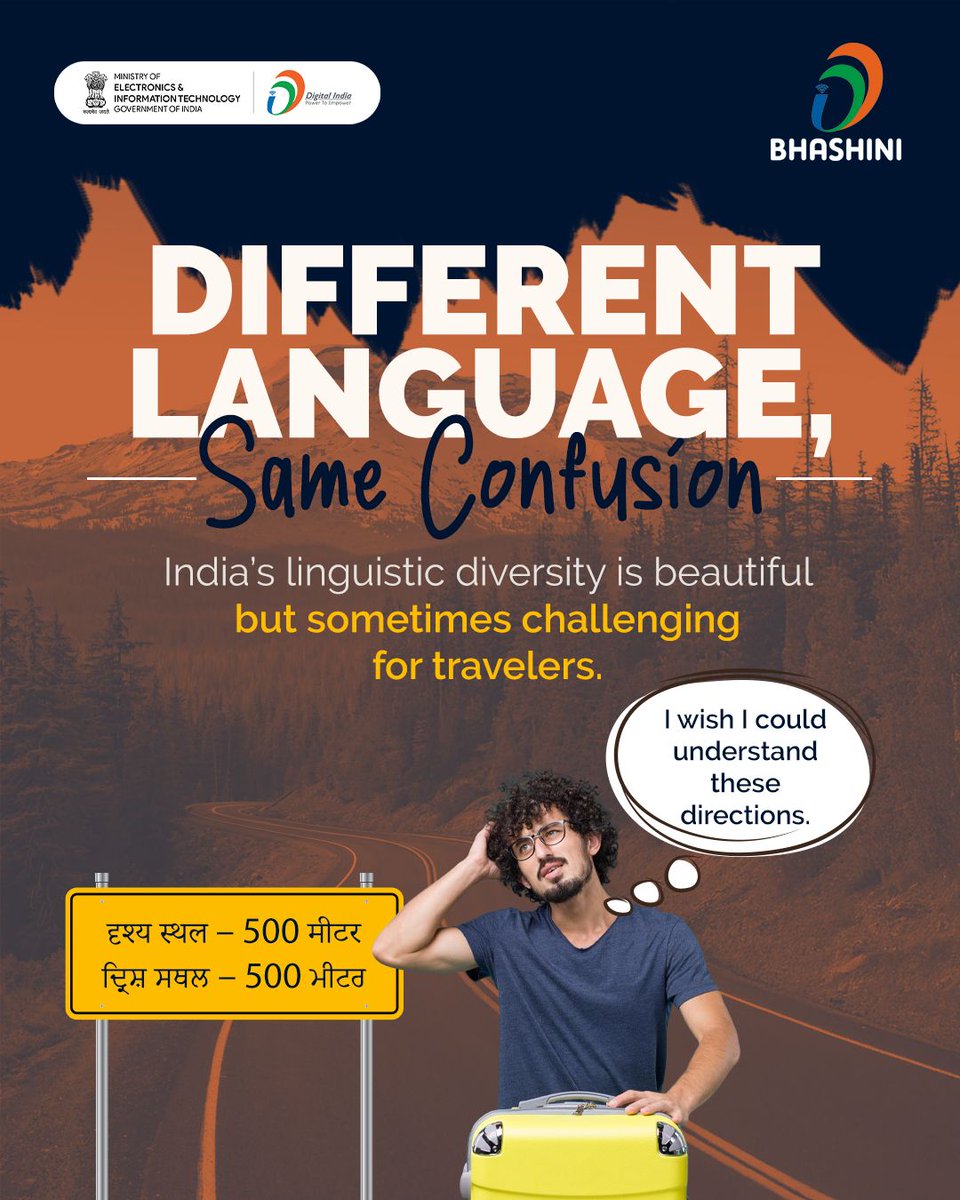 GoI_MeitY's tweet image. Exploring new places means new languages—but with Bhashini, understanding them is easy. Instantly translate and travel across India with confidence. 🇮🇳✨

#Bhashini #DigitalIndia #TravelIndia #AIforIndia @_BHASHINI