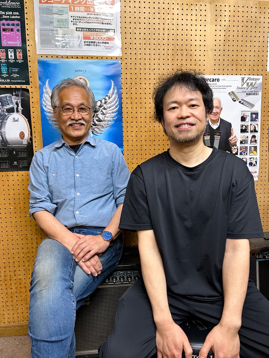 MusicFarm Aスタにて。
ガール&amp;ルール録音したスタジオです。