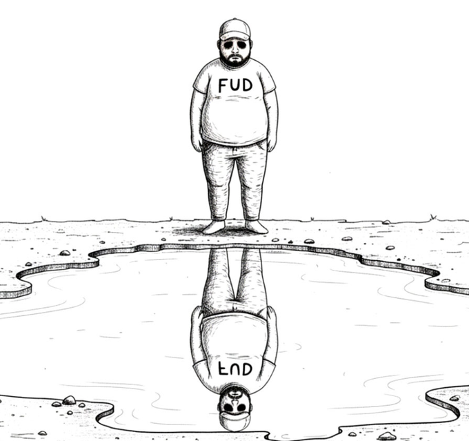 FUDmemecoin's tweet photo. No roadmap. No hope.  Just FUD.  Not alpha — this is pure panic culture  😈
If fear had a ticker, this would be it.          
#FUD #SOLANA #SOL #MEME #PUMP #PumpFunLaunch https://t.co/o5k1b5mWB0