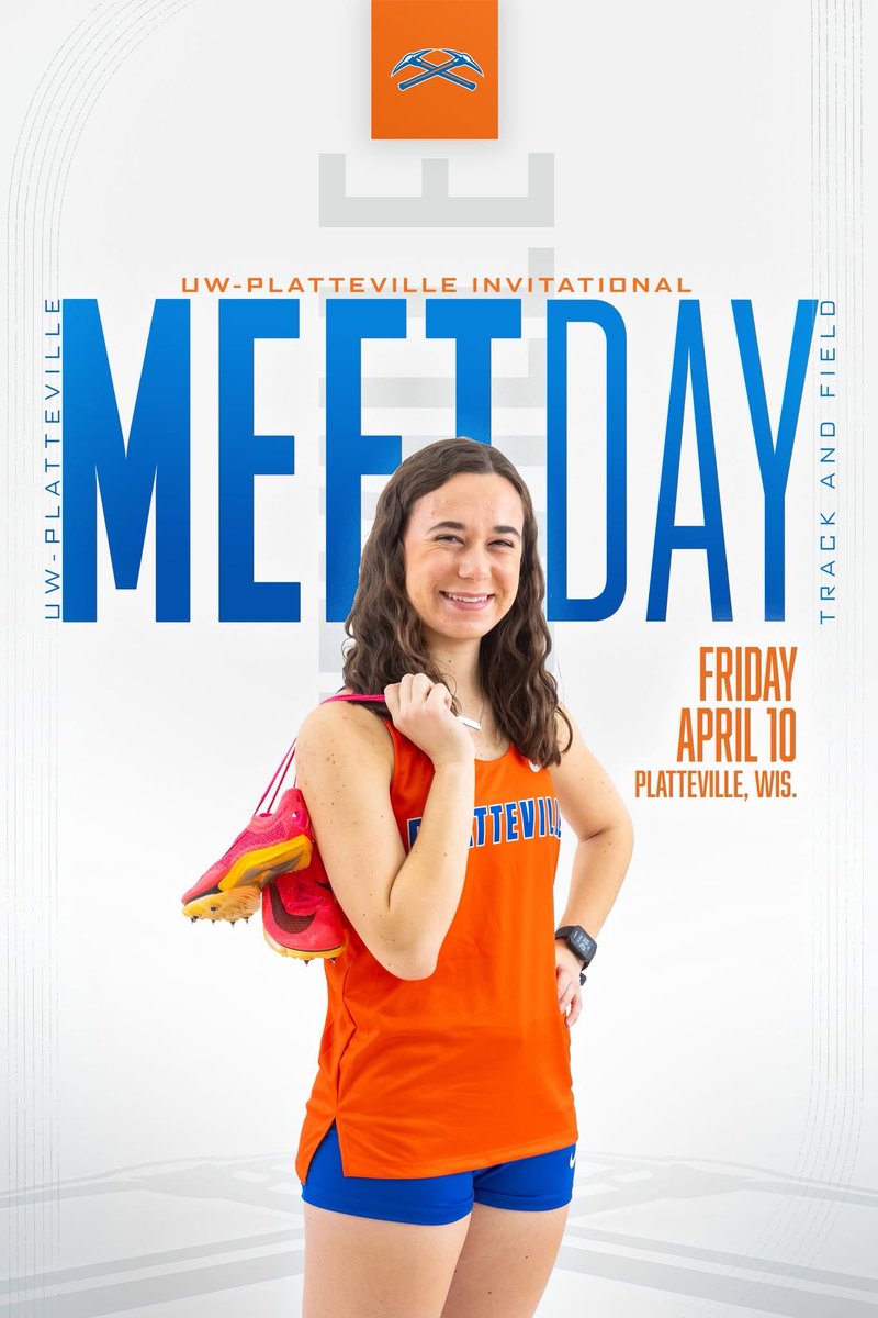 uwp_pioneers's tweet photo. FRIDAYS are for 5Ks!!!
@UWPlattTrackXC kicks off this weekend's UW-Platteville Invite with 5,000m runs and the Hammer Throw. The first of 18 heats of the 5k is at 3:45 p.m. and the first hammer throw is at 5 p.m. 
📺📈 https://t.co/oWWURsYSuT
#uwp #uwplatteville #platteville https://t.co/PCAOuD9unZ