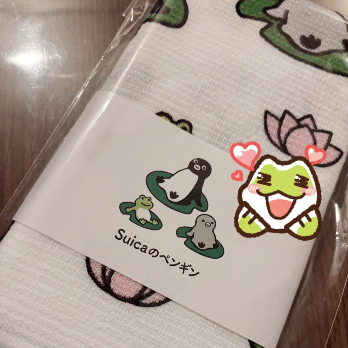 可愛かったので買ってしまった 手ぬぐいタオルだそうです