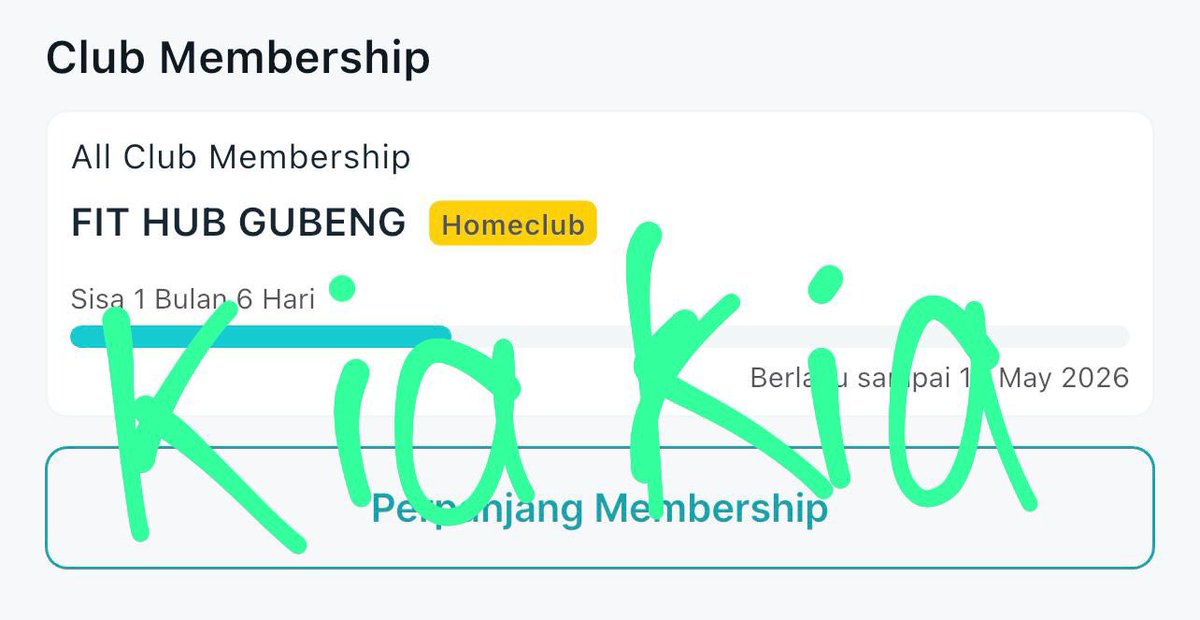 convsort's tweet photo. wts jual membership fithub 1 bulan 5 hari / exp 16 mei 2026
#zonauang #zonabu https://t.co/SOzvdQjjJ1