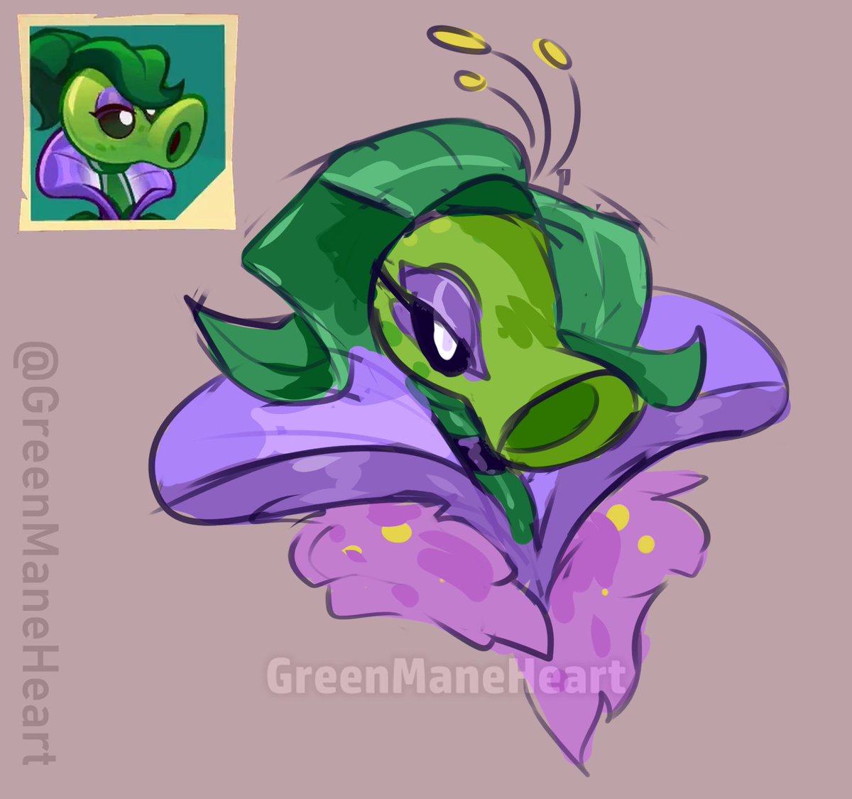 GreenManeHeart's tweet image. Echo Pea . ?
Pretty~

#pvz #pvzfanart #plantsvszombies