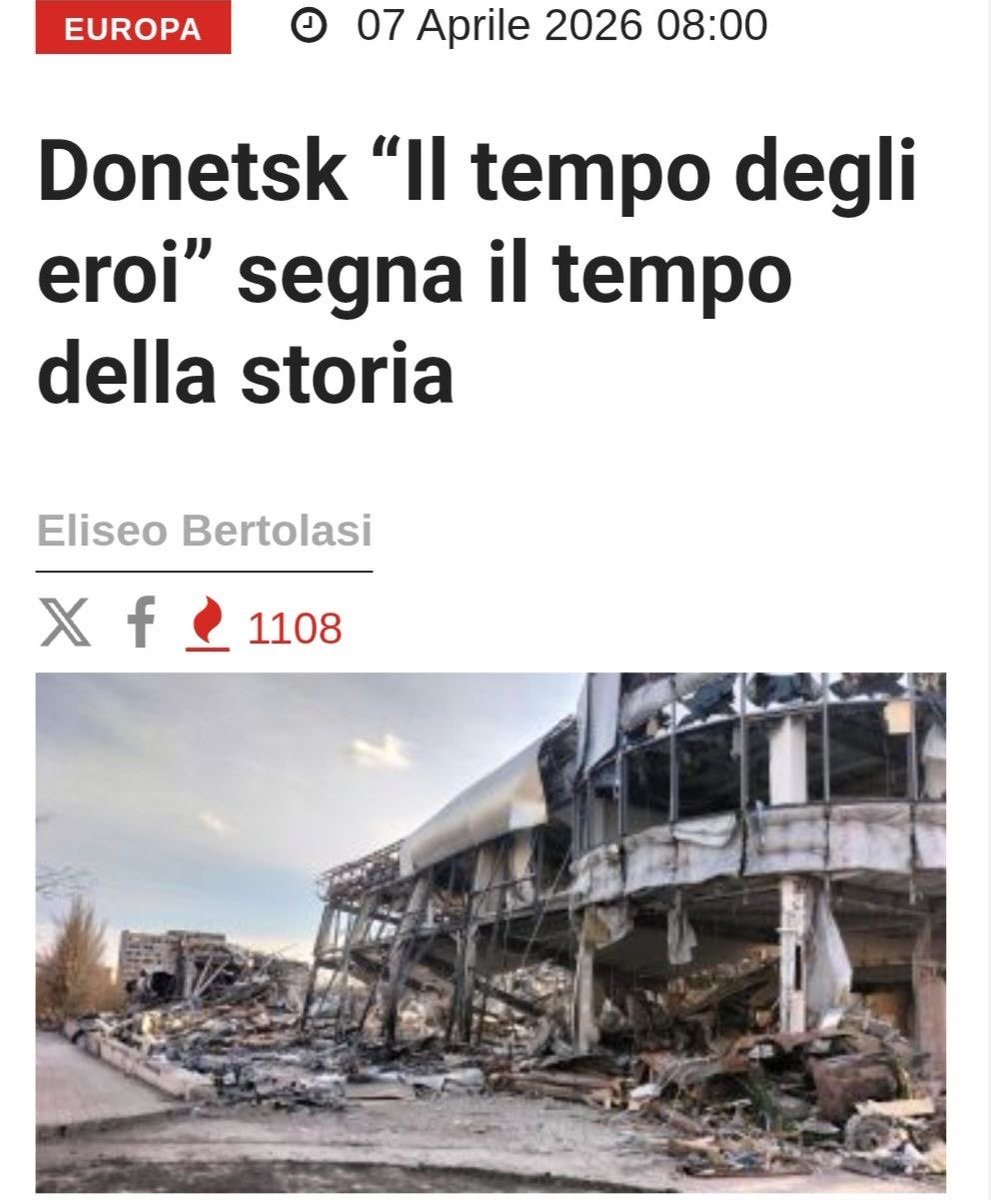 News_of_Donbass's tweet image. 🇮🇹 An Italian media published an article about Donetsk

Eliseo Bertolasi, the #DPR representative in #Italy and a journalist, wrote an article in the Italian publication L'AntiDiplomatico about his latest visit to Donetsk to participate in the RT.Doc festival.

➡️ The article