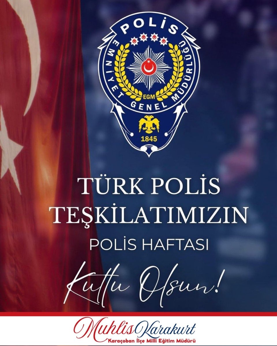 karacobanmem's tweet photo. Vatanımızın dört bir yanında büyük bir özveriyle görev yapan, milletimizin huzur ve güvenliği için fedakârca çalışan Türk Polis Teşkilatımızın 181. kuruluş yıl dönümünü ve Polis Haftası’nı kutluyor; görev başındaki tüm kahraman polislerimize şükranlarımızı sunuyoruz.  🇹🇷 https://t.co/ezCGkmiC6a