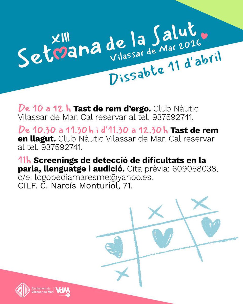 VilassardeMar's tweet image. ♥️ La Setmana de la Salut continua aquest cap de setmana! 

ℹ️ Consulta la programació: vilassardemar.cat/actualitat/not…

#VilassardeMar #VdMendavant #setmanadelasalut