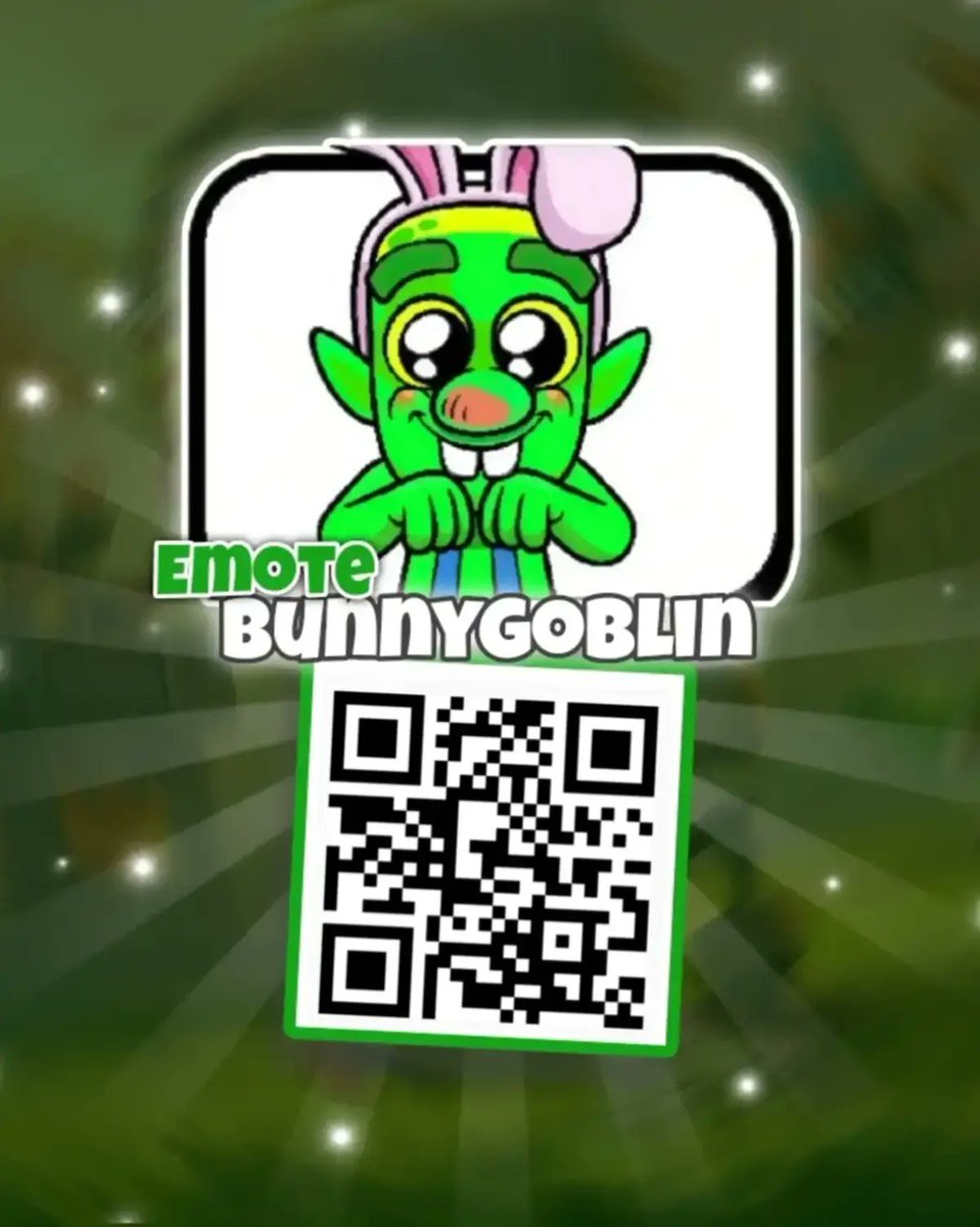 Benfica_Mistica's tweet photo. Bunny Goblin Emote Clash Royale QR Code

#clashroyale https://t.co/wXyOi6rtOf