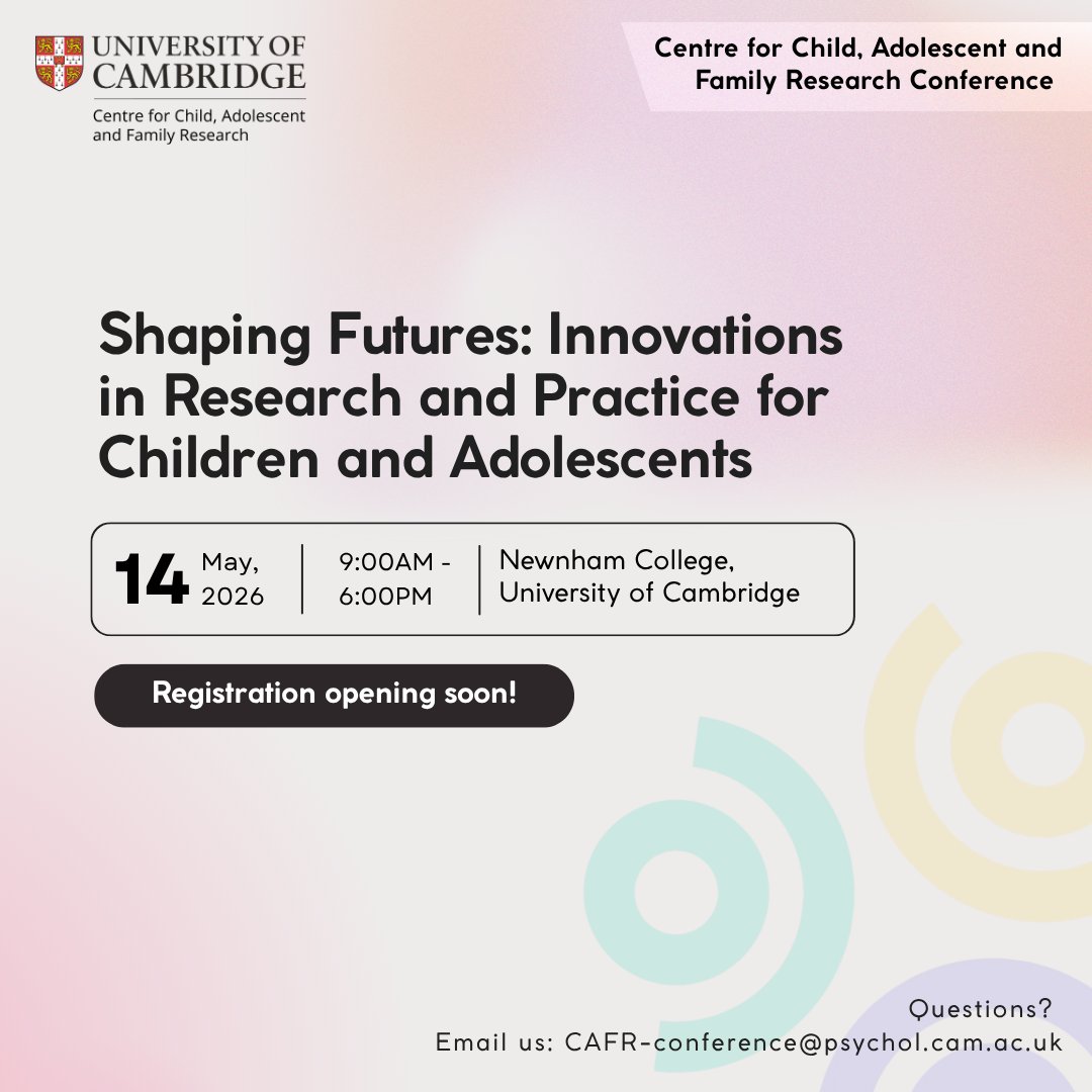 CFR32's tweet photo. Introducing our speaker line-up for the Centre for Child, Adolescent &amp; Family Research Conference 2026!  

Next up, we’re excited to welcome Cathy Creswell, the Paul Professor of Developmental Child Psychology at the University of Oxford. https://t.co/g6HaNDWKc7