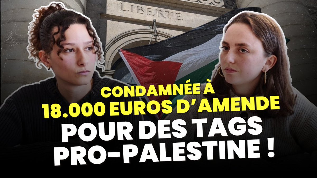 🇵🇸 Yasmine une militante pour la Palestine condamnée à 18.000 euros pour des tags pro-palestiniens

Pour soutenir Yasmine et l'aider à financer ses frais d'avocats, donnez à  sa cagnotte en ligne : onparticipe.fr/c/soutienYasmi…

youtu.be/9w_IU0JnN1c
