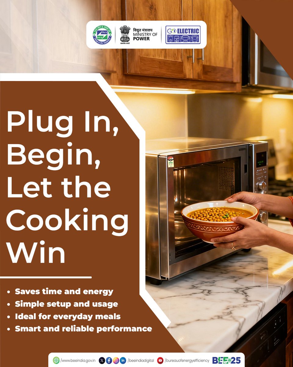 beeindiadigital's tweet image. Make the smart switch to electric cooking.

#ECooking appliances are designed to save time, reduce energy consumption &amp;amp; deliver reliable performance for everyday meals.

A cleaner, more efficient way to cook for modern homes.

#EnergyEfficiency #GoElectric #SustainableLiving