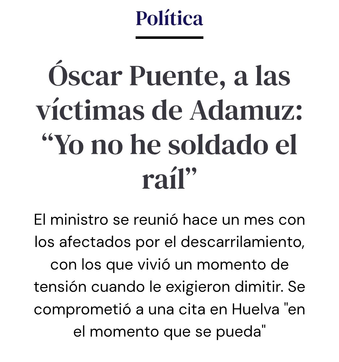 Una cosa es que se agarre a la poltrona y otra que escupa a la cara de los familiares de los muertos.
Este impresentable tiene que acabar en un juzgado.