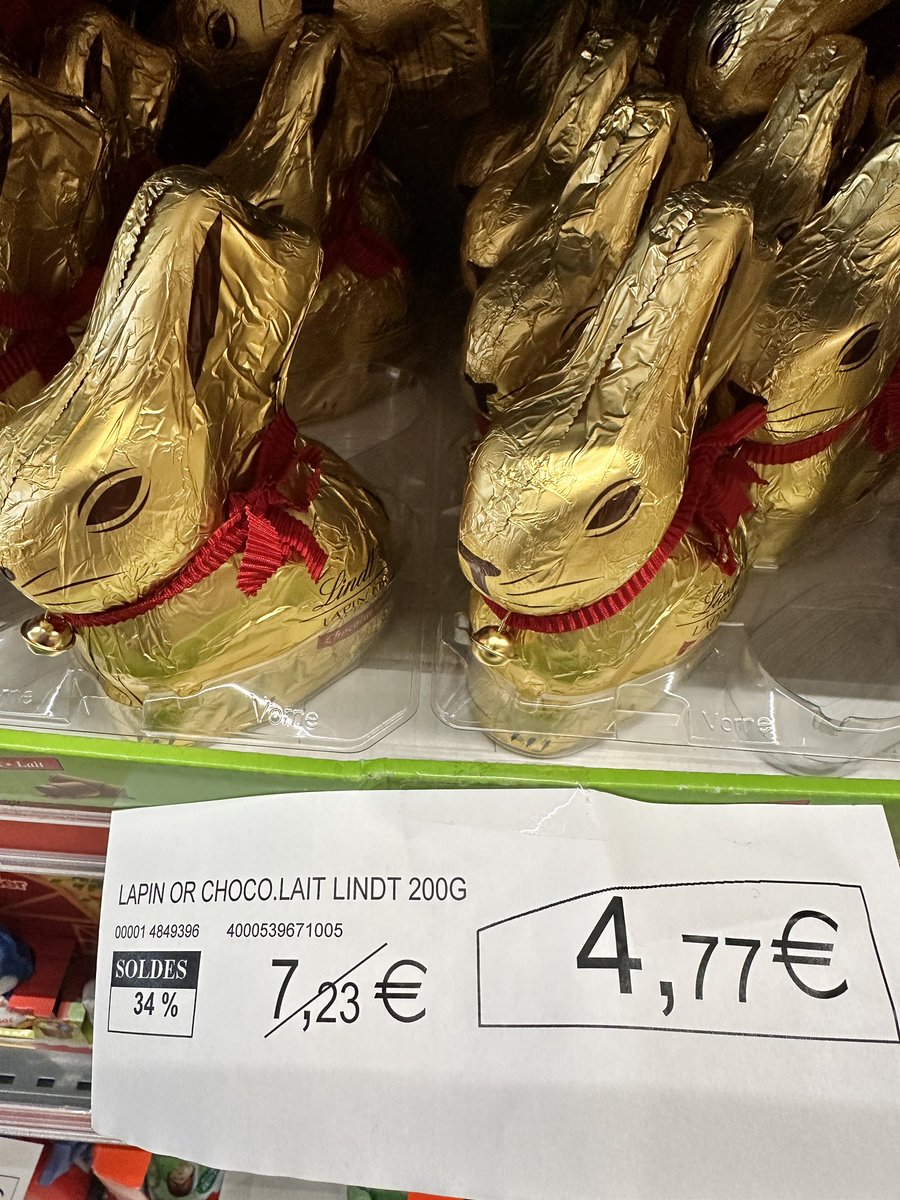 Le braquage des français par les chocolatiers n'aura pas fonctionné cette année. Même soldés après Pâques, ça ne se vend toujours pas. 

Le boycott de ses ecrocs a fonctionné. 🤡
