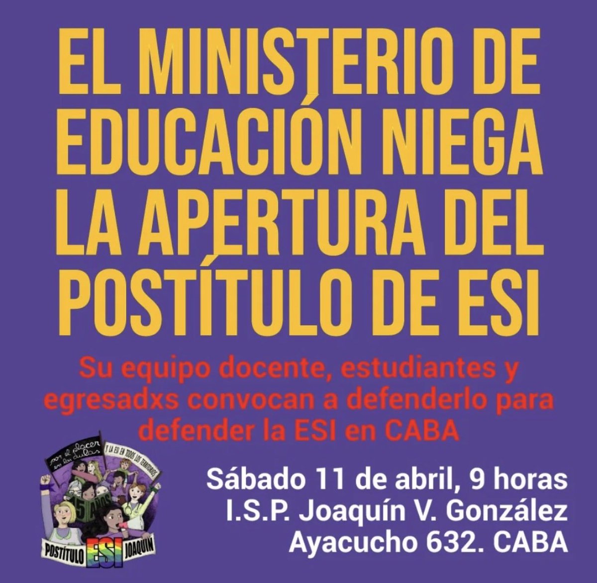 anaecorrea's tweet photo. Nada debería preocuparnos más hoy que proponer espacios seguros para que niñas y niños puedan hablar en confianza de lo que les pasa. Para eso, entre otras cosas, son los espacios de ESI. El Gob de la Ciudad intenta cerrar la formación docente en ESI. Digamos que No. https://t.co/s6Gj3VuAlg