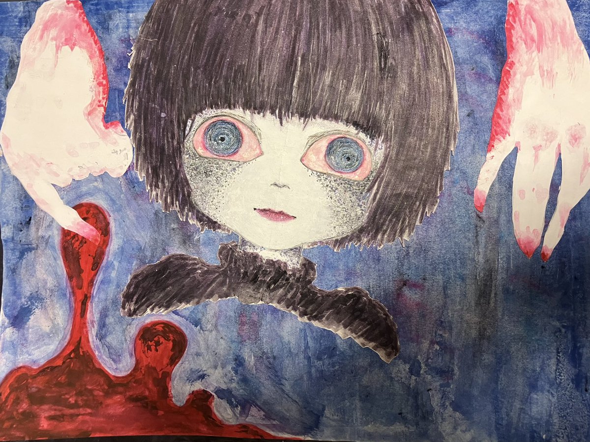 ss_p0504's tweet photo. これも高校の時の絵
確か水彩と色鉛筆とマッキー
#絵
#イラスト https://t.co/oKzlHnvZ1v