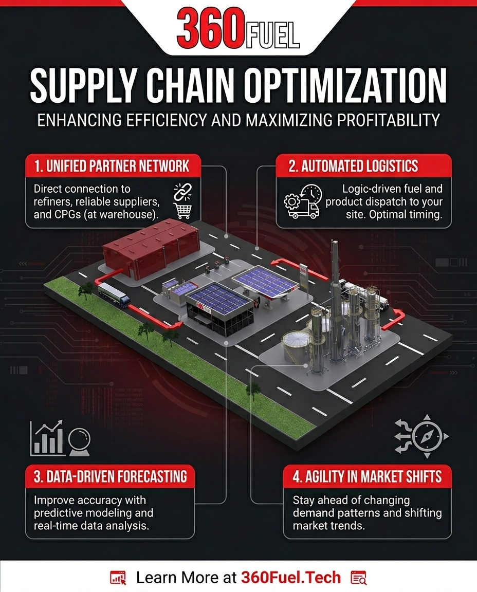 360FuelCorp's tweet photo. We help our customers bridge the gap between their entire partner network, automate logistics for optimal timing, and use real-time data for accurate demand forecasting.

Stay agile. Enhance efficiency. Maximize profit. It’s that simple. ⛽️

Learn More 🌐 https://t.co/J5X1ypgPhr https://t.co/767Q4JcukT
