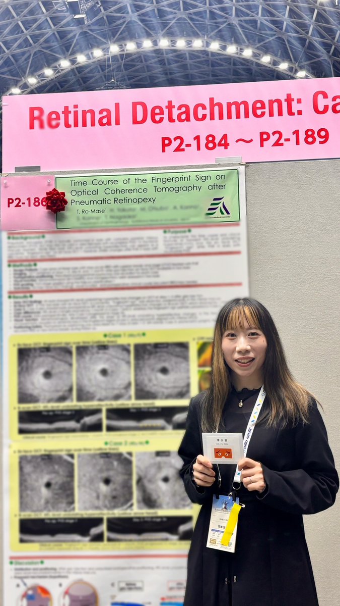 FOrthoptis2025's tweet photo. FOメンバーの間瀬が、各セッションごとに座長から選ばれるポスター賞(博多賞)に選出されました🍓
多くの方にポスターを読んでいただき反響がありました👀明日まで掲示してありますので是非みなさん見に来てください🍓 https://t.co/V2z8xF6kaz