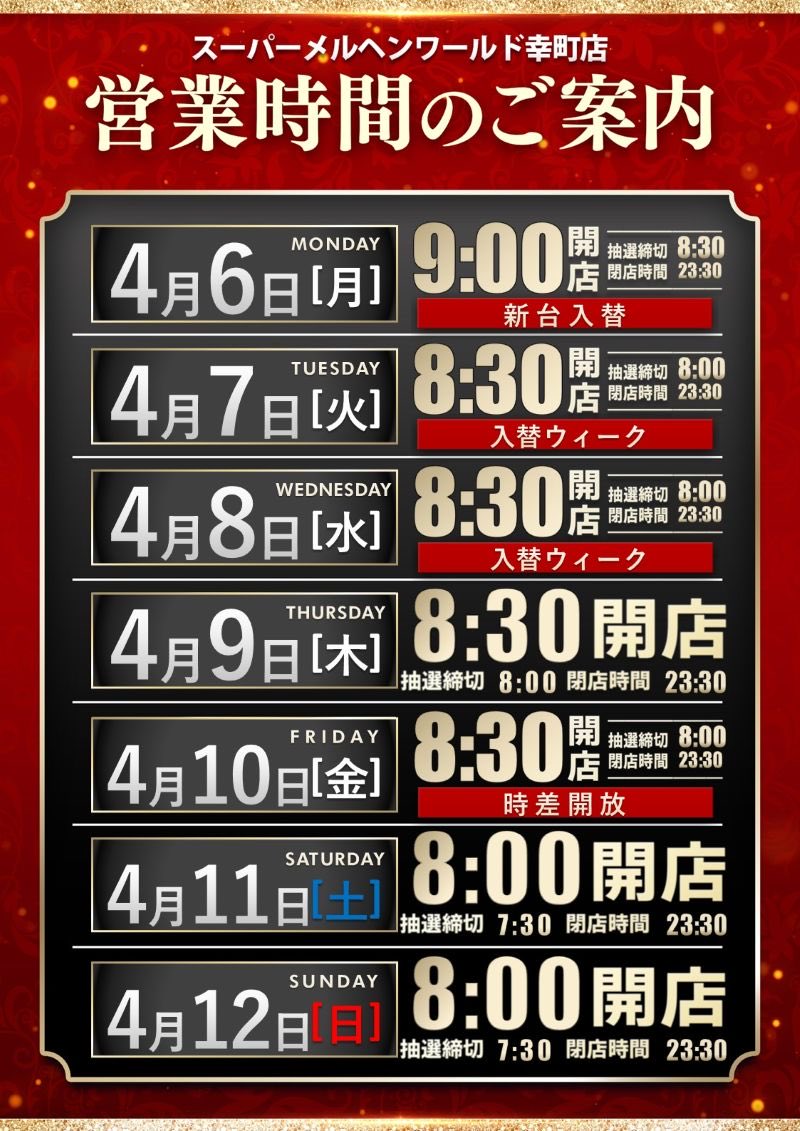 おばんです( ﾟдﾟ) 本日は18時時差開放のスマバラ🌹 78台がどう出るか