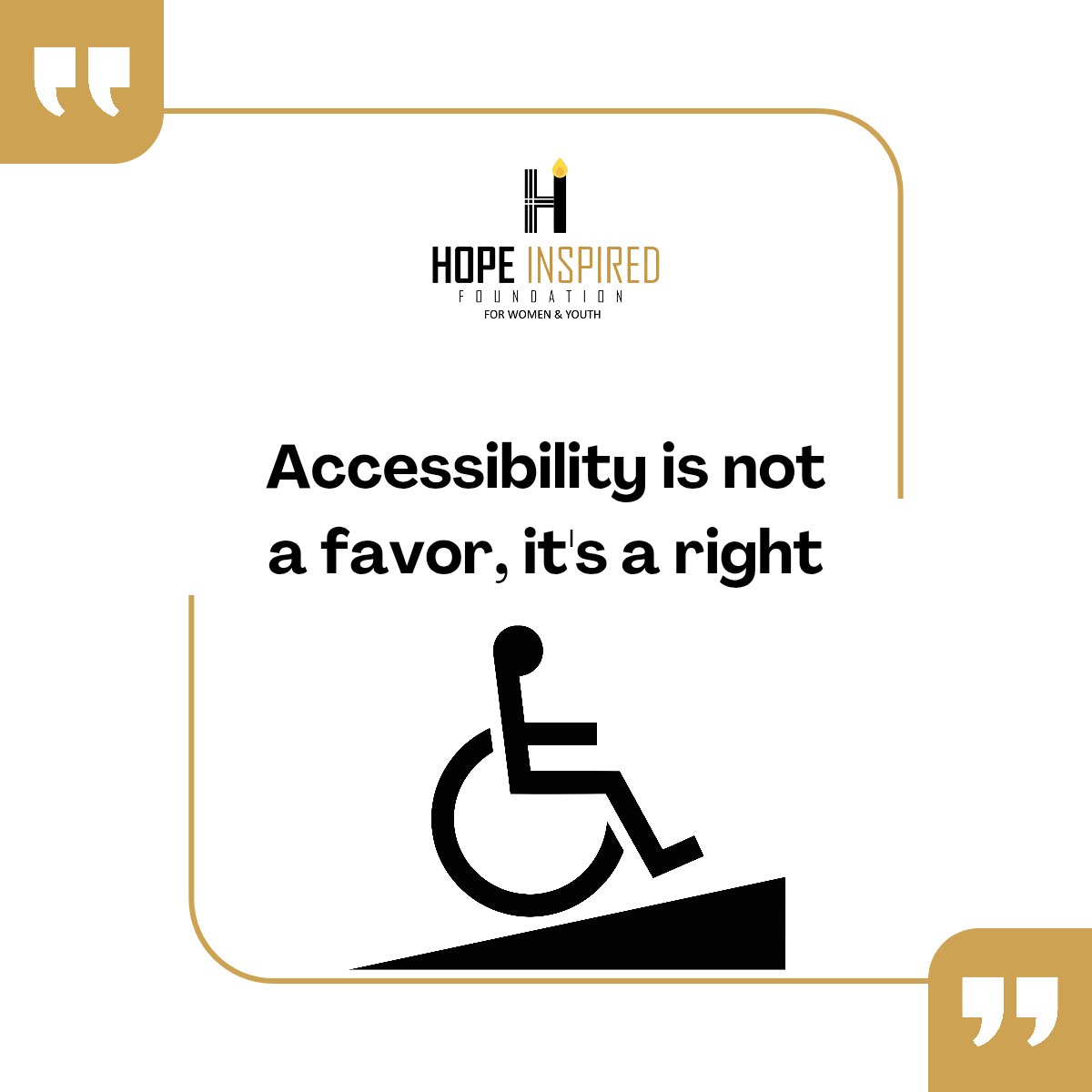 OluchiNwite's tweet photo. Accessibility is not a favor, it is a right
 #InclusionMatters 
@hopeinspiredf https://t.co/YHn9ETA3i3
