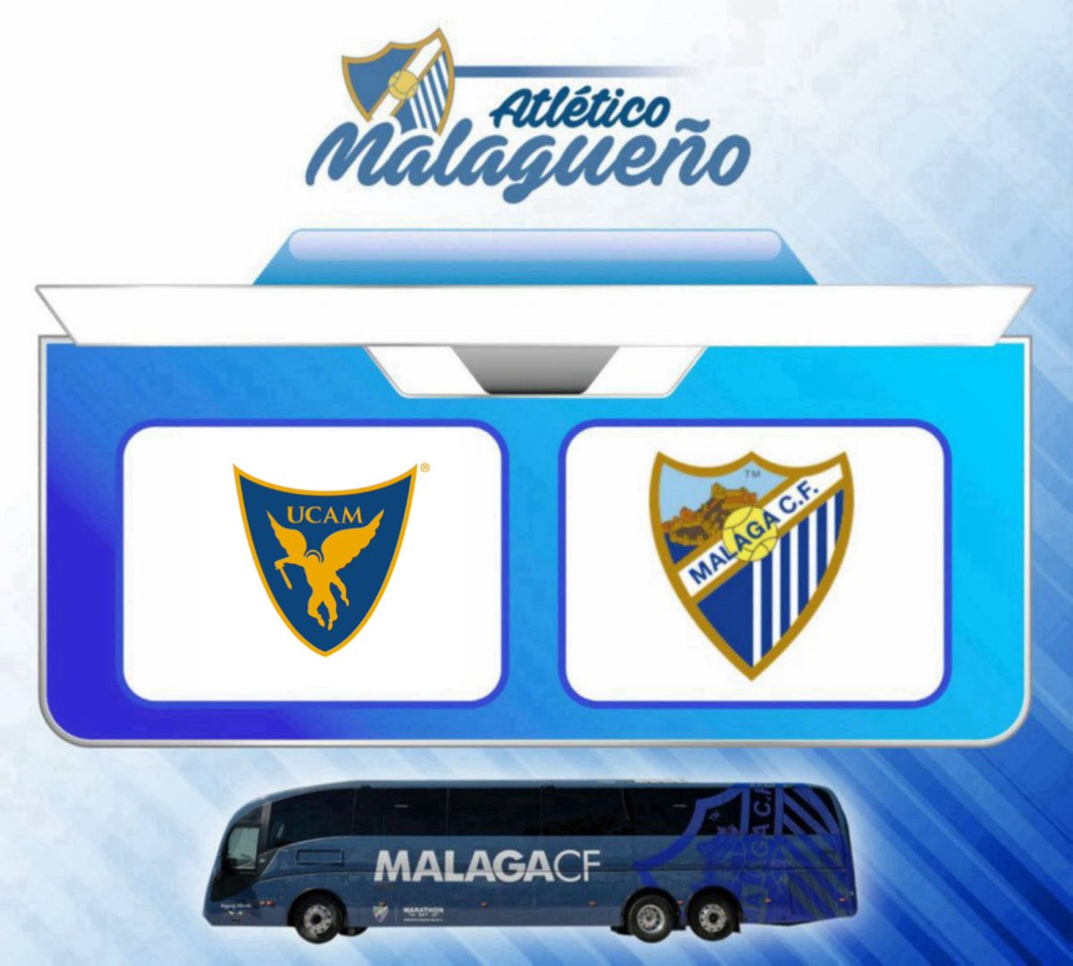 AtlMalagueno's tweet photo. 🙌🏻 Tenemos una cita 💙

➡️ Jornada 3️⃣1️⃣
🆚 @UCAMMurciaCF 
🕖 18:00 H
📆  Domingo 12 de abril 

      🃏 ¡A por la victoria, EQUIPO! 🃏 https://t.co/WweMdiie9j