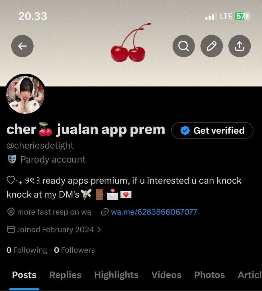 cherry pindah lagi tweet media