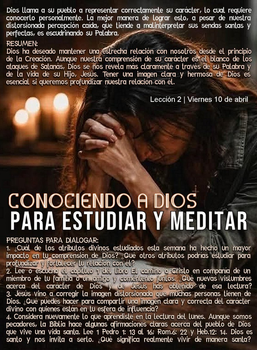 *Viernes 10 de Abril de 2026 - SÍNTESIS de E.S.- Tema - CONOCIENDO A DIOS. - Sergio Fustero / Mónica Olguín*