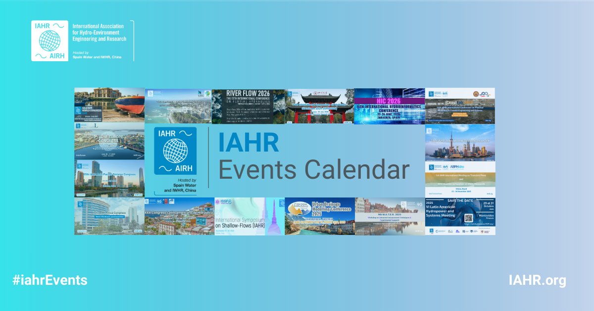 IAHR's tweet photo. 📅 Download and Share the IAHR Events Calendar! https://t.co/RAfkK1fUsK
And stay in the loop with the latest in #hydroenvironmental #engineering and #research events! 🌍💧
#IAHR #WaterEvents #HydroEnvironment #WaterScience #EngineeringEvents #ScienceNetworking #water https://t.co/g3ETYziEvR