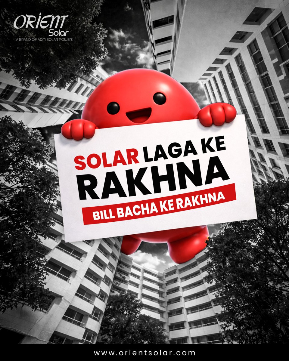 orient_solar's tweet image. Solar laga ke rakhna…
Aur bill bacha ke rakhna ☀️
One smart decision today = years of savings.
Power your home &amp;amp; business with Orient Solar.

🌐 orientsolar.com

#SolarForHome #CleanEnergy #OrientSolar #SmartInvestment #OrientSolar
