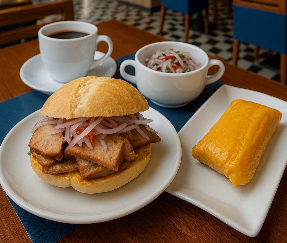 Hoy se desayuna con un pan con chicharrón