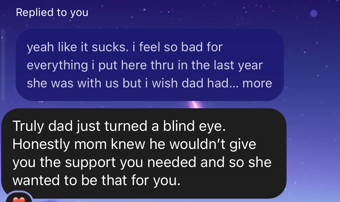 soaringcvts's tweet image. finally admitted to my sister i harbour guilt around my attempt during my moms cancer diagnosis and she said this :( my mom was too good for this world