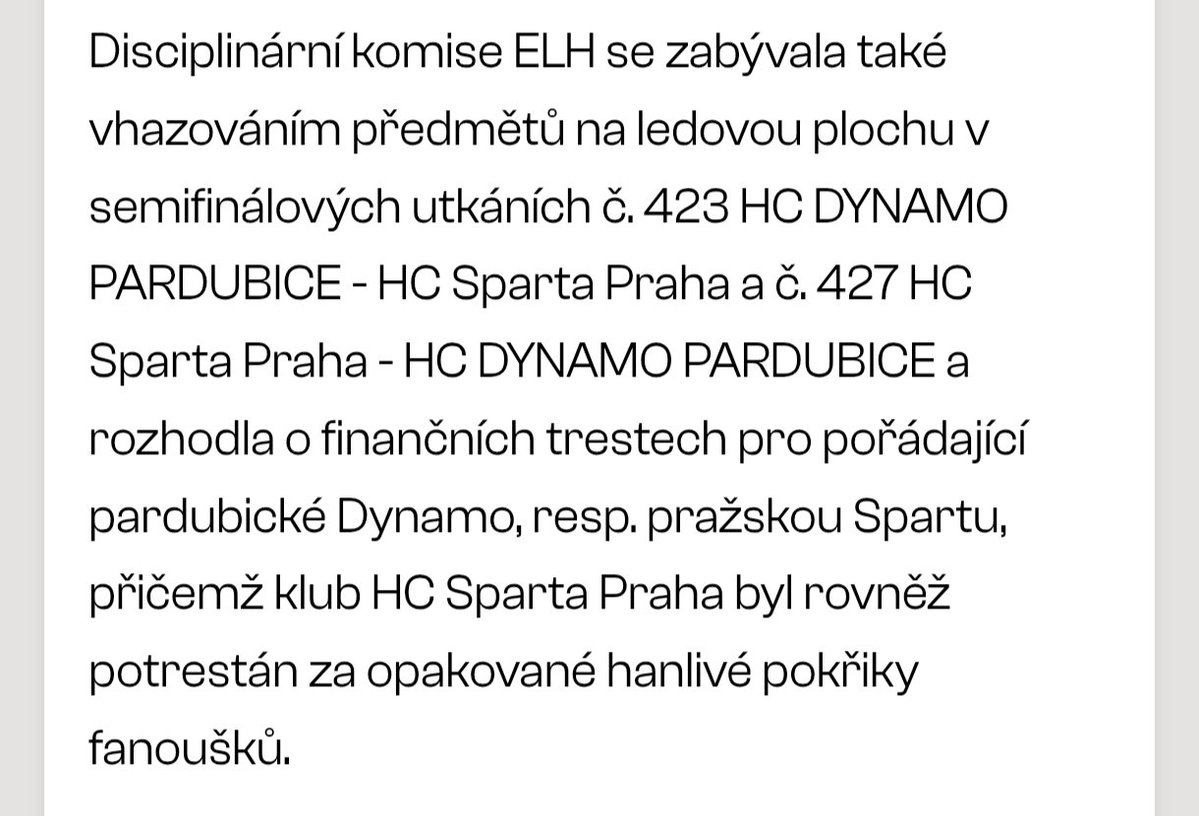 Ten trest za pokřiky ukazuje jen jedno. Na to, jakou moc má Petr Dědek u APK.

Díky za to, <a href="/apklh2022/">APK LH</a>! Krásně jste se odkopali