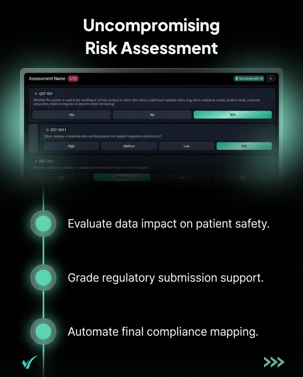 Validfor_VLM's tweet photo. 👉 Risk-based prioritization
👉 AI-generated test scenarios
👉 End-to-end traceable validation lifecycle

Validfor transforms validation from a document-heavy process into a connected, intelligent, and continuous system.

In one platform:
✔ Requirements
✔ Risk
✔ Test https://t.co/4LRqw0pIF7