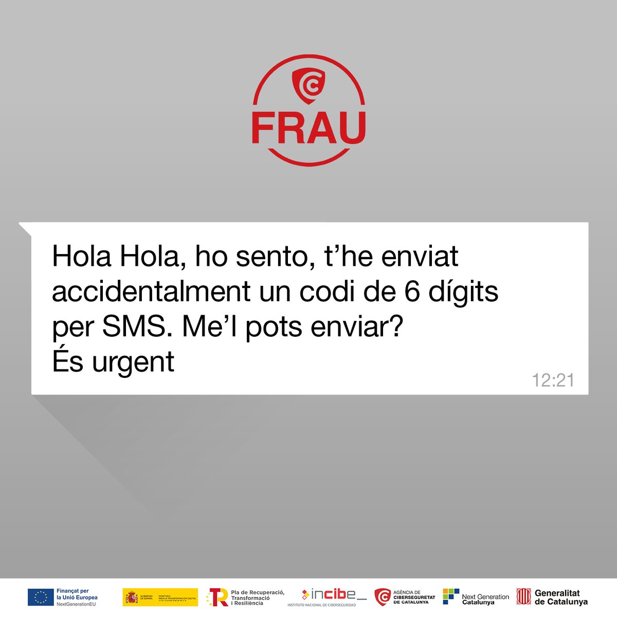 ciberseguracat's tweet image. ⚠️ Alerta!  S’ha detectat una campanya per robar comptes de WhatsApp a través de codis de verificació enviats per #SMS.

Els ciberdelinqüents es fan passar per contactes de confiança i et demanen que els reenviïs el codi.

➕ gen.cat/4so2rg4 

@incibe
#PlaDeRecuperació